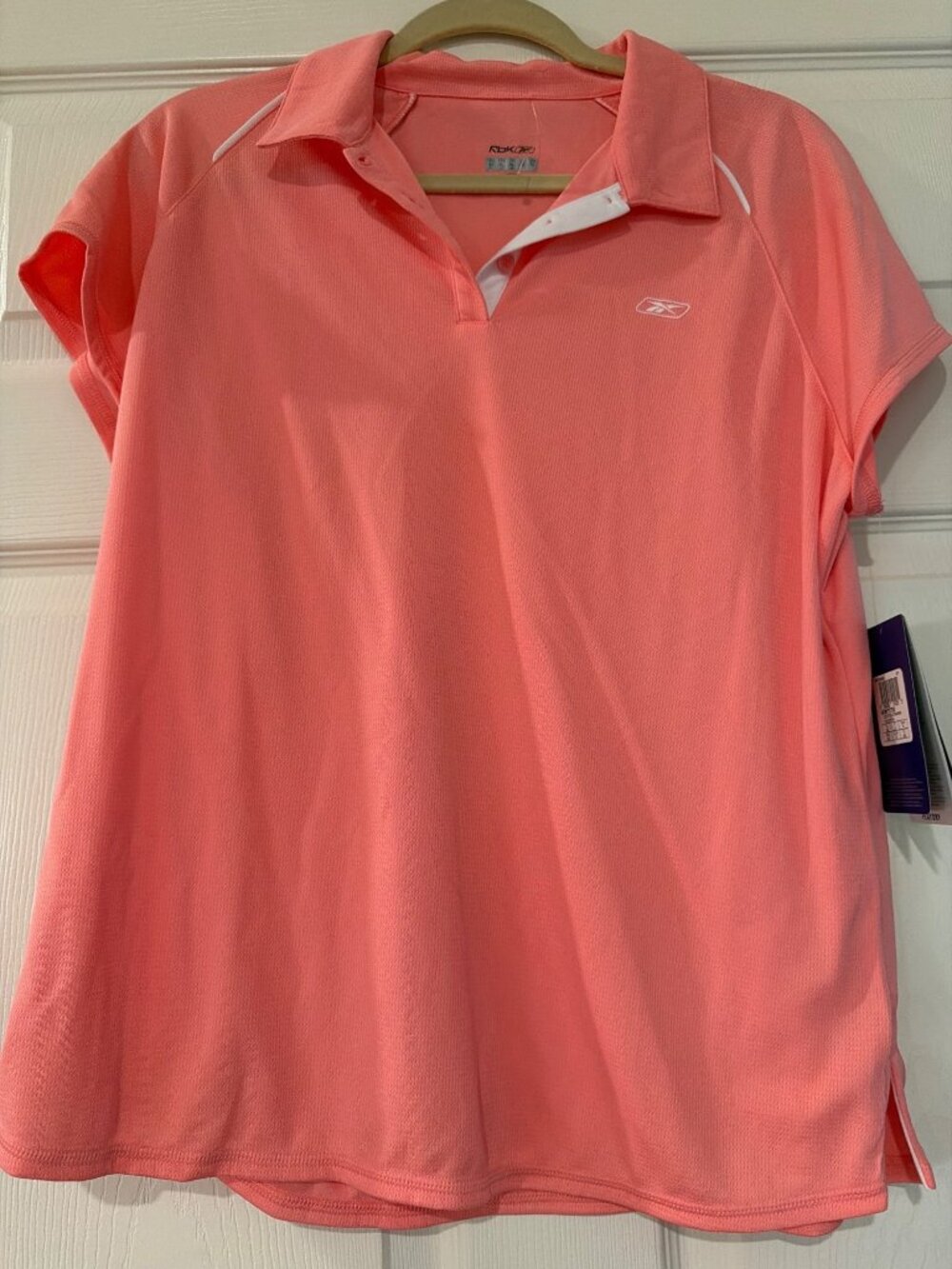 Reebok Womens Coral PlayDry Polo Shirt XL New